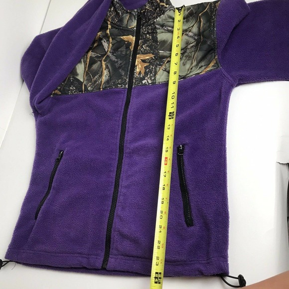 Burly Girl WFS Purple Camo Fleece Jacket - Picture 5 of 6